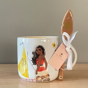 Disney Moana Large Mug Ceramic Coffee Cup Paddle Stir Stick